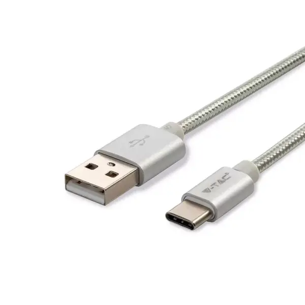 Καλώδιο USB Type C ασημί 1m Platinum Series V-TAC – 8492