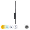 GloboStar® HARLEM 61331 Φωτιστικό Τοίχου – Απλίκα Design LED CCT 9W 1080lm 120° AC 220-240V – Εναλλαγή Φωτισμού μέσω Διακόπτη On/Off All In One Ψυχρό 6000k+Φυσικό 4500k+Θερμό 2700k Μ5 x Π4 x Υ60cm – Μαύρο – 3 Years Warranty