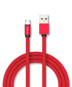 Καλώδιο Micro USB κόκκινο 1m Ruby Series V-TAC – 8497