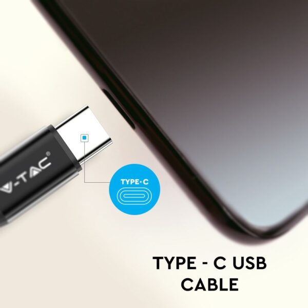 Καλώδιο USB Type C Μαύρο 1m Ruby Series V-TAC – 8498