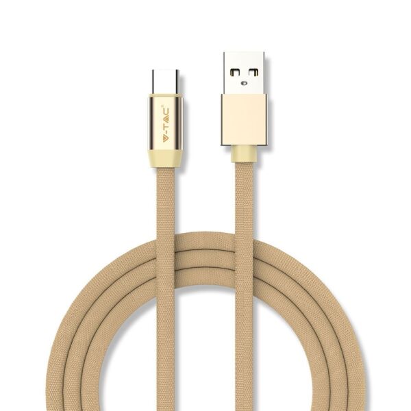 Καλώδιο USB Type C Χρυσό 1m Ruby Series V-TAC – 8499
