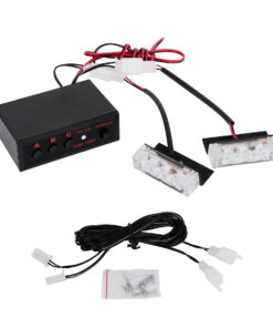 GloboStar® 85004 PRO Series ΣΕΤ 2 x Μπάρες Σήμανσης Οχήματος Ασθενοφόρου για Αυτοκίνητα & Φορτηγά 3 Προγραμμάτων Φωτισμού STROBE LED HIGH POWER 6W DC 10-30V Αδιάβροχο IP65 Ψυχρό Λευκό 6000K