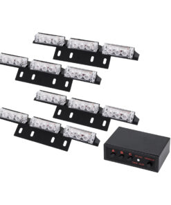 GloboStar® 85015 PRO Series ΣΕΤ 4 x Μπάρες Σήμανσης Οχήματος Οδικής Βοήθειας για Αυτοκίνητα & Φορτηγά 3 Προγραμμάτων Φωτισμού STROBE LED HIGH POWER 36W DC 10-30V Αδιάβροχο IP65 Πορτοκαλί Μ18 x Π4.5 x Υ3cm – 2 Χρόνια Εγγύηση