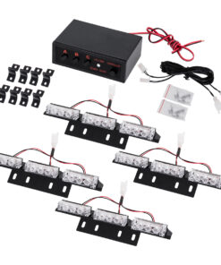 GloboStar® 85015 PRO Series ΣΕΤ 4 x Μπάρες Σήμανσης Οχήματος Οδικής Βοήθειας για Αυτοκίνητα & Φορτηγά 3 Προγραμμάτων Φωτισμού STROBE LED HIGH POWER 36W DC 10-30V Αδιάβροχο IP65 Πορτοκαλί Μ18 x Π4.5 x Υ3cm – 2 Χρόνια Εγγύηση