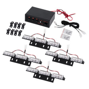 GloboStar® 85015 PRO Series ΣΕΤ 4 x Μπάρες Σήμανσης Οχήματος Οδικής Βοήθειας για Αυτοκίνητα & Φορτηγά 3 Προγραμμάτων Φωτισμού STROBE LED HIGH POWER 36W DC 10-30V Αδιάβροχο IP65 Πορτοκαλί Μ18 x Π4.5 x Υ3cm – 2 Χρόνια Εγγύηση