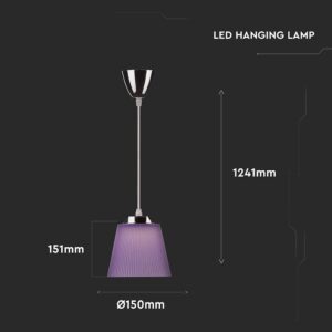 Κρεμαστό Φωτιστικό LED 7W 4000K Μώβ Χρώματος  V-TAC – 8504
