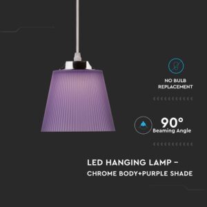 Κρεμαστό Φωτιστικό LED 7W 4000K Μώβ Χρώματος  V-TAC – 8504