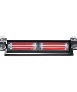 GloboStar® 85112 PRO Series Μπάρα Σήμανσης με Βεντούζες Στήριξης για Παρμπρίζ Οχήματος Πυροσβεστικής για Αυτοκίνητα & Φορτηγά 13 Προγραμμάτων Φωτισμού STROBE LED CREE CXB COB 18W DC 10-30V IP20 Κόκκινο