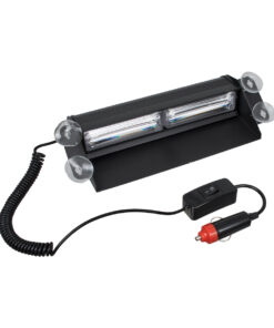 GloboStar® 85114 PRO Series Μπάρα Σήμανσης με Βεντούζες για Παρμπρίζ Οχήματος Αστυνομίας για Αυτοκίνητα & Φορτηγά 13 Προγραμμάτων Φωτισμού STROBE LED CREE CXB COB 18W DC 10-30V IP20 Μπλε