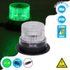 GloboStar® 85151 PRO Series Φάρος Σήμανσης Οχήματος Security – Ασφαλείας για Αυτοκίνητα & Φορτηγά STROBE LED 10W DC 12-24V Αδιάβροχος IP65 Πράσινο