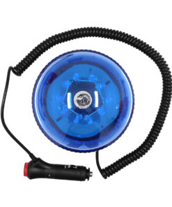 GloboStar® 85158 PRO Series Φάρος Σήμανσης Οχήματος Αστυνομίας για Αυτοκίνητα & Φορτηγά 6 Προγραμμάτων Φωτισμού STROBE LED 20W DC 10-30V Αδιάβροχος IP65 Μπλε