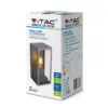 Επιτοίχιο φωτιστικό κήπου E27 IP44 Aluminum + Glass με Μαύρο σώμα V-TAC – 8517