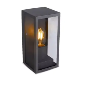 Επιτοίχιο φωτιστικό κήπου E27 IP44 Aluminum + Glass με Μαύρο σώμα V-TAC – 8517