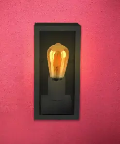 Επιτοίχιο φωτιστικό κήπου E27 IP44 Aluminum + Glass με Μαύρο σώμα V-TAC – 8517