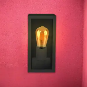 Επιτοίχιο φωτιστικό κήπου E27 IP44 Aluminum + Glass με Μαύρο σώμα V-TAC – 8517