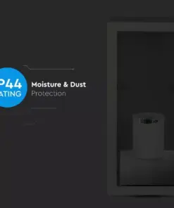 Επιτοίχιο φωτιστικό κήπου E27 IP44 Aluminum + Glass με Μαύρο σώμα V-TAC – 8517