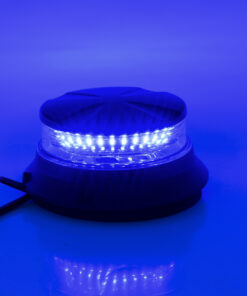 GloboStar® 85170 PRO Series Φάρος Σήμανσης Οχήματος Αστυνομίας για Αυτοκίνητα & Φορτηγά 6 Προγραμμάτων Φωτισμού STROBE LED SMD 3030 48W DC 10-30V Αδιάβροχος IP66 Μπλε