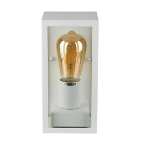Επιτοίχιο φωτιστικό κήπου E27 IP44 Aluminum + Glass με Λευκό σώμα V-TAC – 8518