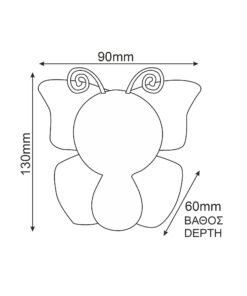 Φωτάκι Νυκτός LED 1W RGB Ροζ Πεταλούδα με Αισθητήρα Ημέρας Νύχτας ACA DECOR – 851LED1P