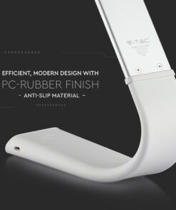 Φορητό Φωτιστικό Γραφείου LED Λευκό 6.5W Dimmable Αφής V-TAC 120° 110lm με Μπαταρία & Εναλλαγή Χρωμάτων Φωτισμού – 8520