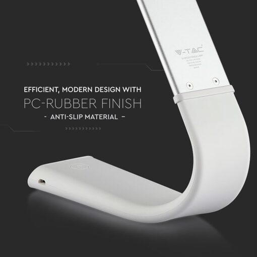 Φορητό Φωτιστικό Γραφείου LED Λευκό 6.5W Dimmable Αφής V-TAC 120° 110lm με Μπαταρία & Εναλλαγή Χρωμάτων Φωτισμού – 8520