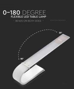 Φορητό Φωτιστικό Γραφείου LED Λευκό 6.5W Dimmable Αφής V-TAC 120° 110lm με Μπαταρία & Εναλλαγή Χρωμάτων Φωτισμού – 8520