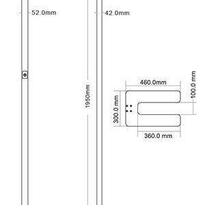 Φωτιστικό Δαπέδου LED Up-Down Λευκό 80W Dimmable Αφής V-TAC 110° 8000lm Φυσικό Λευκό 4000K – 8522