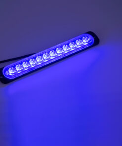 GloboStar® 85268 PRO Series Μπάρα Σήμανσης Οχήματος Αστυνομίας για Αυτοκίνητα & Φορτηγά 10 Προγραμμάτων Φωτισμού STROBE LED SMD 3030 15W DC 12-24V Αδιάβροχη IP65 Μπλε