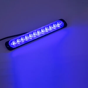 GloboStar® 85268 PRO Series Μπάρα Σήμανσης Οχήματος Αστυνομίας για Αυτοκίνητα & Φορτηγά 10 Προγραμμάτων Φωτισμού STROBE LED SMD 3030 15W DC 12-24V Αδιάβροχη IP65 Μπλε