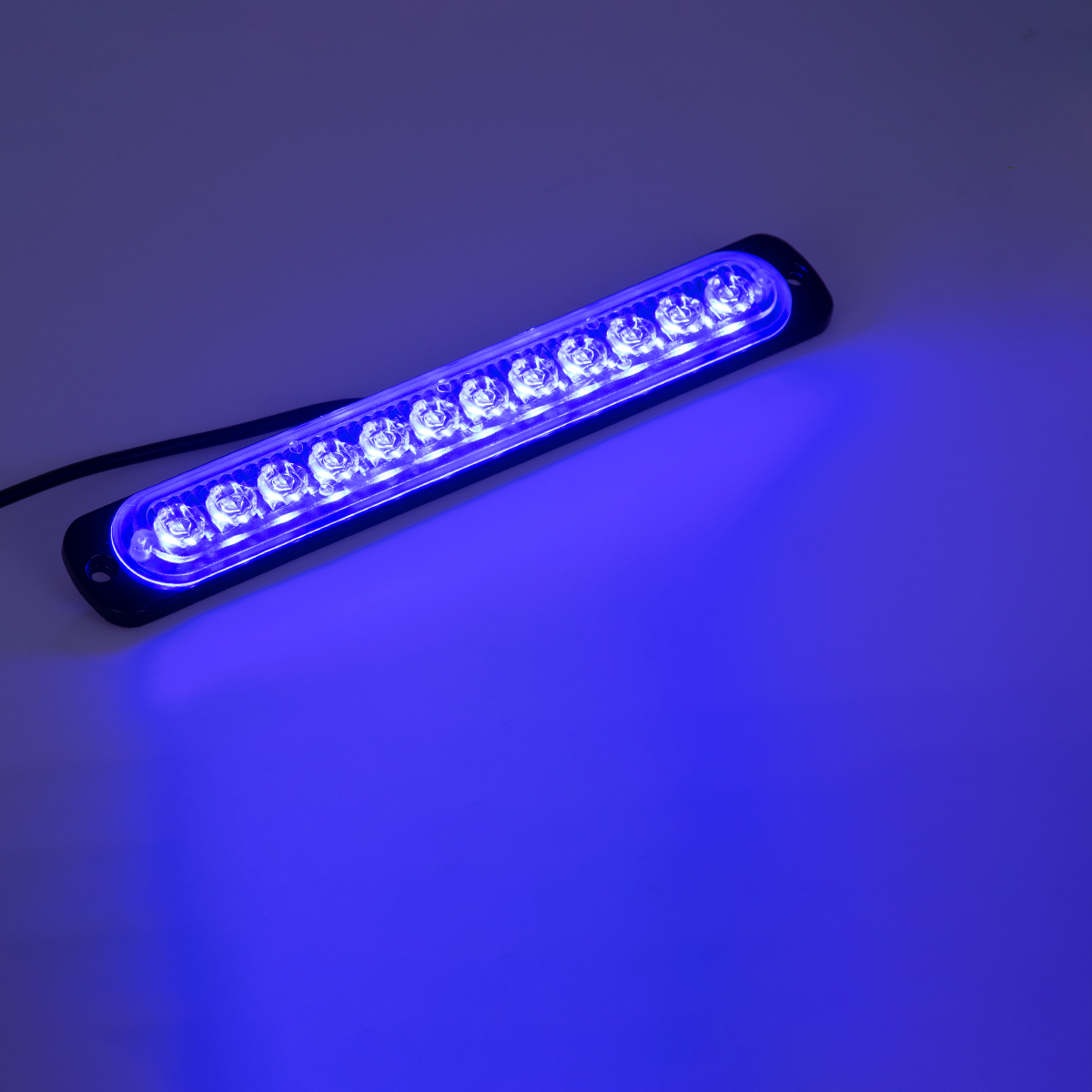 GloboStar® 85268 PRO Series Μπάρα Σήμανσης Οχήματος Αστυνομίας για Αυτοκίνητα & Φορτηγά 10 Προγραμμάτων Φωτισμού STROBE LED SMD 3030 15W DC 12-24V Αδιάβροχη IP65 Μπλε