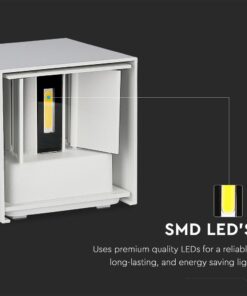 Επιτοίχιο Φωτιστικό Up-Down LED Λευκό ΙP65 Αλουμίνιο V-TAC 11W 4000K Φυσικό – 218528