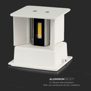 Επιτοίχιο Φωτιστικό Up-Down LED Λευκό ΙP65 Αλουμίνιο V-TAC 11W 4000K Φυσικό – 218528