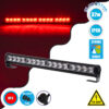 GloboStar® 85272 PRO Series Μπάρα Σήμανσης Οχήματος Πυροσβεστικής για Αυτοκίνητα & Φορτηγά 16 Προγραμμάτων Φωτισμού STROBE LED SMD 3030 32W DC 10-30V Αδιάβροχη IP66 Κόκκινο