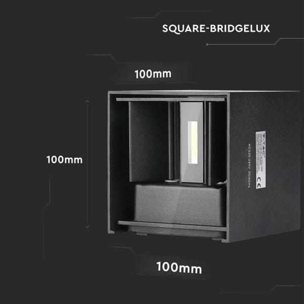 Επιτοίχιο Φωτιστικό Up-Down LED 11W V-TAC Μαύρο ΙP65 Θερμό Λευκό 3000K -218529