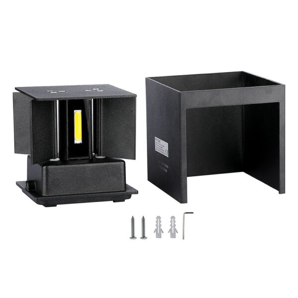 Επιτοίχιο Φωτιστικό Up-Down LED 11W V-TAC Μαύρο ΙP65 Θερμό Λευκό 3000K -218529