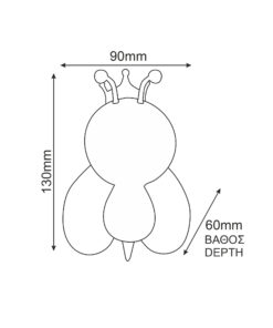 Φωτάκι Νυκτός LED 1W RGB Κίτρινη Μελισσούλα με Αισθητήρα Ημέρας Νύχτας ACA DECOR – 852LED1Y