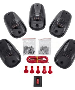 GloboStar® 85303 Πακέτο 5 Τεμάχια Φώτα Όγκου Οροφής – Running Lights για Αυτοκίνητα – SUV – Αγροτικά LED SMD 3030 12W 600lm DC 12V με Διακόπτη On/Off Αδιάβροχα IP65 5x Πορτοκαλί