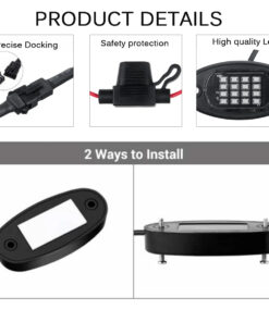 GloboStar® 85331 Car Underbody LED Flood Kit DC 12V 60W με Smart Bluetooth Controller – Εφαρμογή APP & Ασύρματο Χειριστήριο RF Αδιάβροχο IP68 Πολύχρωμο RGB