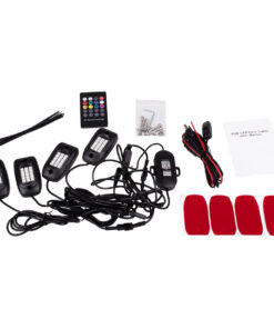 GloboStar® 85331 Car Underbody LED Flood Kit DC 12V 60W με Smart Bluetooth Controller – Εφαρμογή APP & Ασύρματο Χειριστήριο RF Αδιάβροχο IP68 Πολύχρωμο RGB