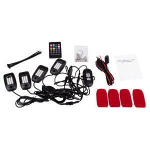 GloboStar® 85331 Car Underbody LED Flood Kit DC 12V 60W με Smart Bluetooth Controller – Εφαρμογή APP & Ασύρματο Χειριστήριο RF Αδιάβροχο IP68 Πολύχρωμο RGB