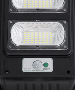 GloboStar® STREETA 85343 Professional LED Solar Street Light Αυτόνομο Ηλιακό Φωτιστικό Δρόμου 90W 900lm 144 x LED SMD 5730 με Ενσωματωμένο Φωτοβολταϊκό Panel 6V 12W & Επαναφορτιζόμενη Μπαταρία Li-ion 3.2V 12000mAh με Αισθητήρα Ημέρας-Νύχτας & PIR Αισθητήρα Κίνησης – Αδιάβροχο IP65 – Ψυχρό Λευκό 6000K – Μ24 x Π6 x Υ63cm – 2 Years Warranty