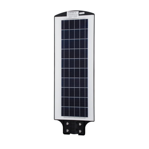 GloboStar® STREETA 85344 Professional LED Solar Street Light Αυτόνομο Ηλιακό Φωτιστικό Δρόμου 120W 1200lm 192 x LED SMD 5730 με Ενσωματωμένο Φωτοβολταϊκό Panel 6V 15W & Επαναφορτιζόμενη Μπαταρία Li-ion 3.2V 15000mAh με Αισθητήρα Ημέρας-Νύχτας & PIR Αισθητήρα Κίνησης – Αδιάβροχο IP65 – Ψυχρό Λευκό 6000K – Μ24 x Π6 x Υ73cm – 2 Years Warranty
