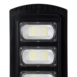 GloboStar® STREETA 85344 Professional LED Solar Street Light Αυτόνομο Ηλιακό Φωτιστικό Δρόμου 120W 1200lm 192 x LED SMD 5730 με Ενσωματωμένο Φωτοβολταϊκό Panel 6V 15W & Επαναφορτιζόμενη Μπαταρία Li-ion 3.2V 15000mAh με Αισθητήρα Ημέρας-Νύχτας & PIR Αισθητήρα Κίνησης – Αδιάβροχο IP65 – Ψυχρό Λευκό 6000K – Μ24 x Π6 x Υ73cm – 2 Years Warranty