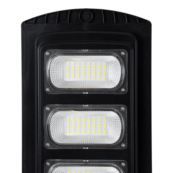 GloboStar® STREETA 85344 Professional LED Solar Street Light Αυτόνομο Ηλιακό Φωτιστικό Δρόμου 120W 1200lm 192 x LED SMD 5730 με Ενσωματωμένο Φωτοβολταϊκό Panel 6V 15W & Επαναφορτιζόμενη Μπαταρία Li-ion 3.2V 15000mAh με Αισθητήρα Ημέρας-Νύχτας & PIR Αισθητήρα Κίνησης – Αδιάβροχο IP65 – Ψυχρό Λευκό 6000K – Μ24 x Π6 x Υ73cm – 2 Years Warranty