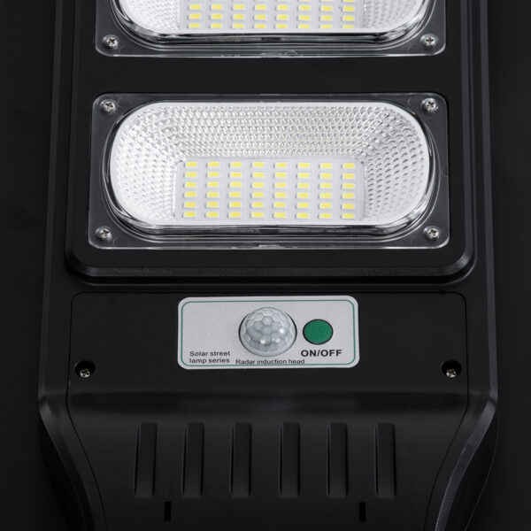 GloboStar® STREETA 85344 Professional LED Solar Street Light Αυτόνομο Ηλιακό Φωτιστικό Δρόμου 120W 1200lm 192 x LED SMD 5730 με Ενσωματωμένο Φωτοβολταϊκό Panel 6V 15W & Επαναφορτιζόμενη Μπαταρία Li-ion 3.2V 15000mAh με Αισθητήρα Ημέρας-Νύχτας & PIR Αισθητήρα Κίνησης – Αδιάβροχο IP65 – Ψυχρό Λευκό 6000K – Μ24 x Π6 x Υ73cm – 2 Years Warranty