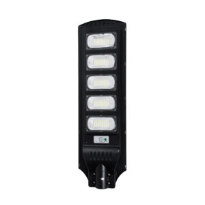 GloboStar® STREETA 85345 Professional LED Solar Street Light Αυτόνομο Ηλιακό Φωτιστικό Δρόμου 150W 1500lm 240 x LED SMD 5730 με Ενσωματωμένο Φωτοβολταϊκό Panel 6V 18W & Επαναφορτιζόμενη Μπαταρία Li-ion 3.2V 20000mAh με Αισθητήρα Ημέρας-Νύχτας & PIR Αισθητήρα Κίνησης – Αδιάβροχο IP65 – Ψυχρό Λευκό 6000K – Μ25 x Π6 x Υ83cm – 2 Years Warranty