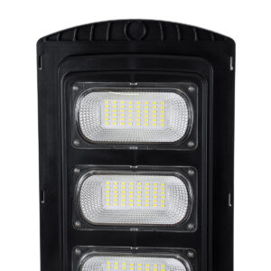 GloboStar® STREETA 85345 Professional LED Solar Street Light Αυτόνομο Ηλιακό Φωτιστικό Δρόμου 150W 1500lm 240 x LED SMD 5730 με Ενσωματωμένο Φωτοβολταϊκό Panel 6V 18W & Επαναφορτιζόμενη Μπαταρία Li-ion 3.2V 20000mAh με Αισθητήρα Ημέρας-Νύχτας & PIR Αισθητήρα Κίνησης – Αδιάβροχο IP65 – Ψυχρό Λευκό 6000K – Μ25 x Π6 x Υ83cm – 2 Years Warranty