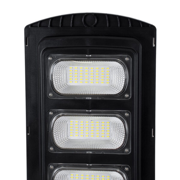 GloboStar® STREETA 85345 Professional LED Solar Street Light Αυτόνομο Ηλιακό Φωτιστικό Δρόμου 150W 1500lm 240 x LED SMD 5730 με Ενσωματωμένο Φωτοβολταϊκό Panel 6V 18W & Επαναφορτιζόμενη Μπαταρία Li-ion 3.2V 20000mAh με Αισθητήρα Ημέρας-Νύχτας & PIR Αισθητήρα Κίνησης – Αδιάβροχο IP65 – Ψυχρό Λευκό 6000K – Μ25 x Π6 x Υ83cm – 2 Years Warranty