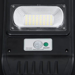 GloboStar® STREETA 85345 Professional LED Solar Street Light Αυτόνομο Ηλιακό Φωτιστικό Δρόμου 150W 1500lm 240 x LED SMD 5730 με Ενσωματωμένο Φωτοβολταϊκό Panel 6V 18W & Επαναφορτιζόμενη Μπαταρία Li-ion 3.2V 20000mAh με Αισθητήρα Ημέρας-Νύχτας & PIR Αισθητήρα Κίνησης – Αδιάβροχο IP65 – Ψυχρό Λευκό 6000K – Μ25 x Π6 x Υ83cm – 2 Years Warranty