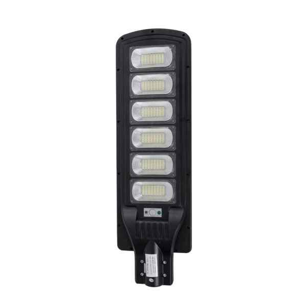 GloboStar® STREETA 85346 Professional LED Solar Street Light Αυτόνομο Ηλιακό Φωτιστικό Δρόμου 180W 1800lm 288 x LED SMD 5730 με Ενσωματωμένο Φωτοβολταϊκό Panel 6V 20W & Επαναφορτιζόμενη Μπαταρία Li-ion 3.2V 30000mAh με Αισθητήρα Ημέρας-Νύχτας & PIR Αισθητήρα Κίνησης – Αδιάβροχο IP65 – Ψυχρό Λευκό 6000K – Μ25 x Π7 x Υ83cm – 2 Years Warranty
